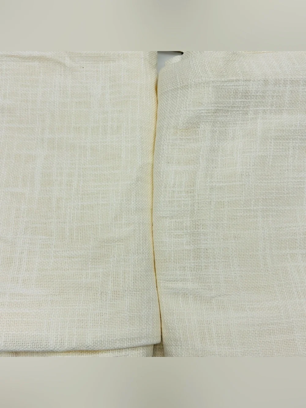 QUINCE Set Of 2 48x84 Cotton Sheer Curtains Ivory 9949